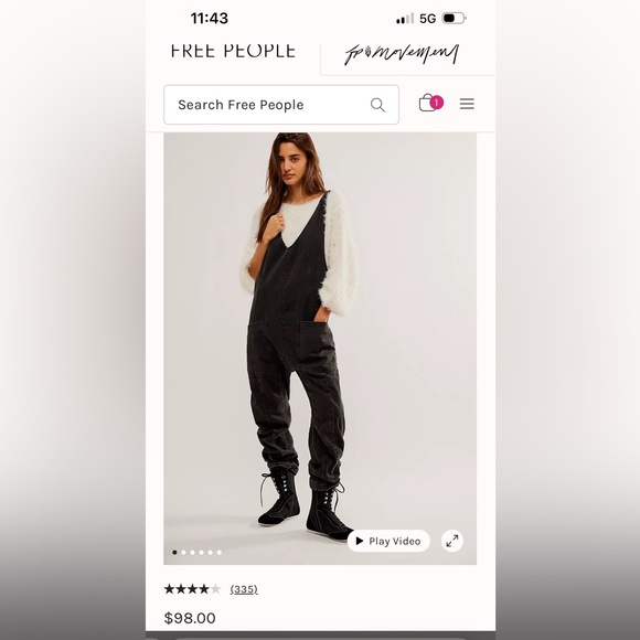 Free People Black Jumpsuit - Picture 2 of 7